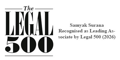 Samyak Surana Recognised as Leading Associate by Legal 500 (2026)